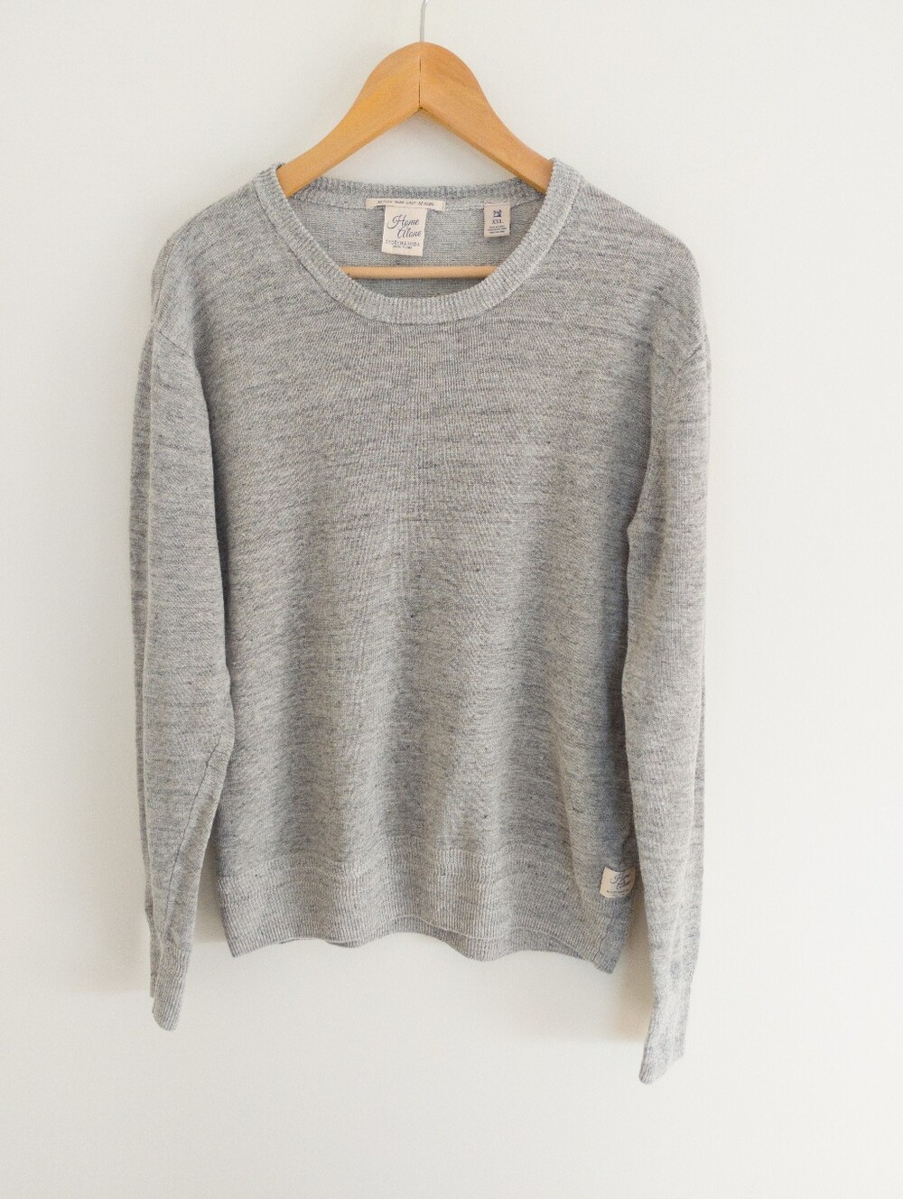 Scotch & Soda Home Alone Grey Marled Knit Crewneck Sweater XXL